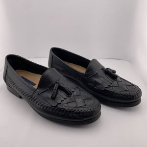 Giorgio Brutini Milan Men's Loafer Shoes Size 10D Black Leather Tassel Kiltie